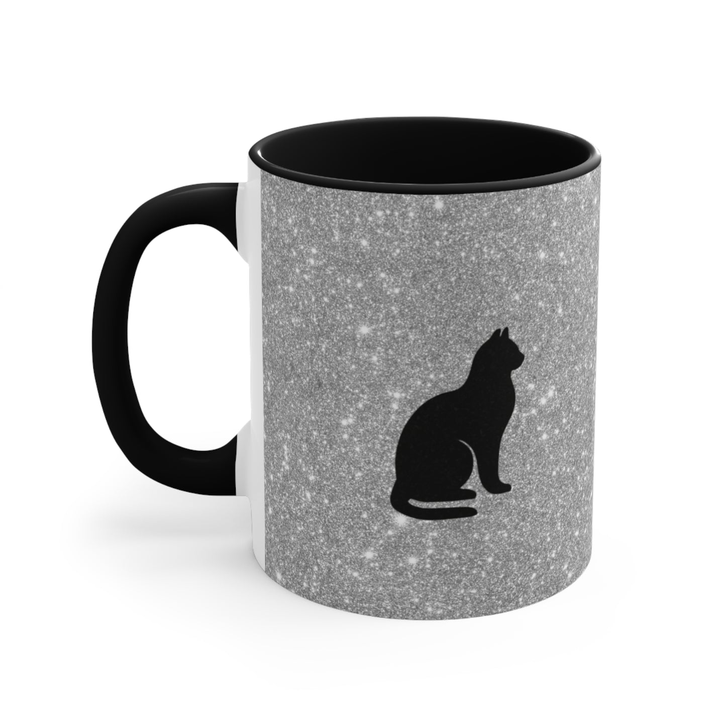 Colorful Cat Accent Mug - 11oz Ceramic Cup for Cat Lovers