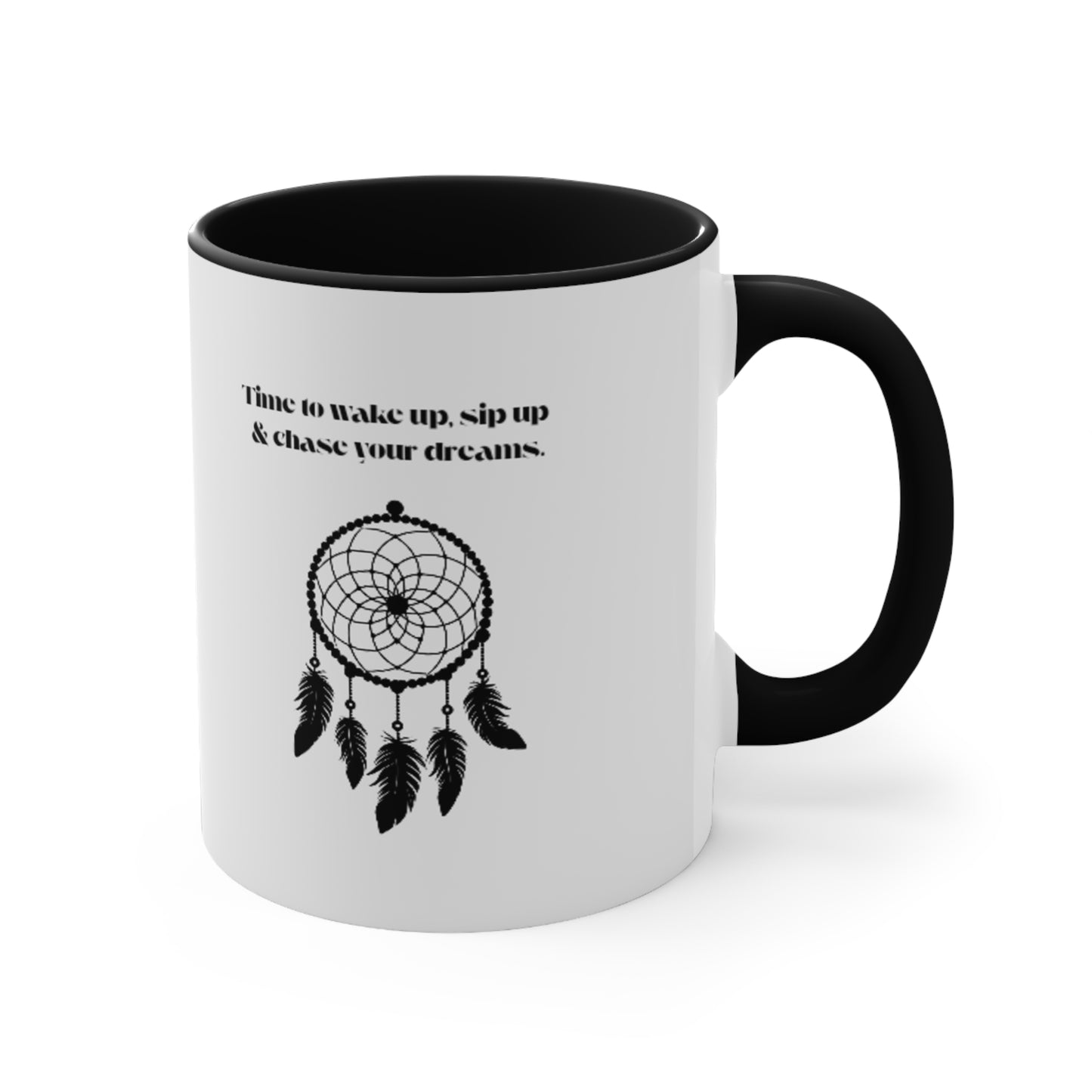 Dreamcatcher Motivational Mug - Colorful Accent, 11oz Coffee Cup for Dreamers
