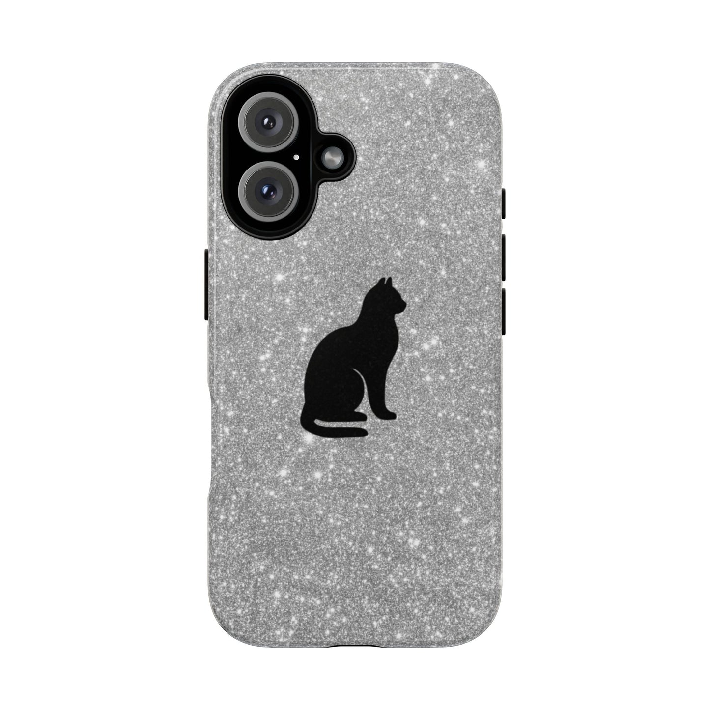 Sparkly Cat Phone Case - Tough Protection for Cat Lovers