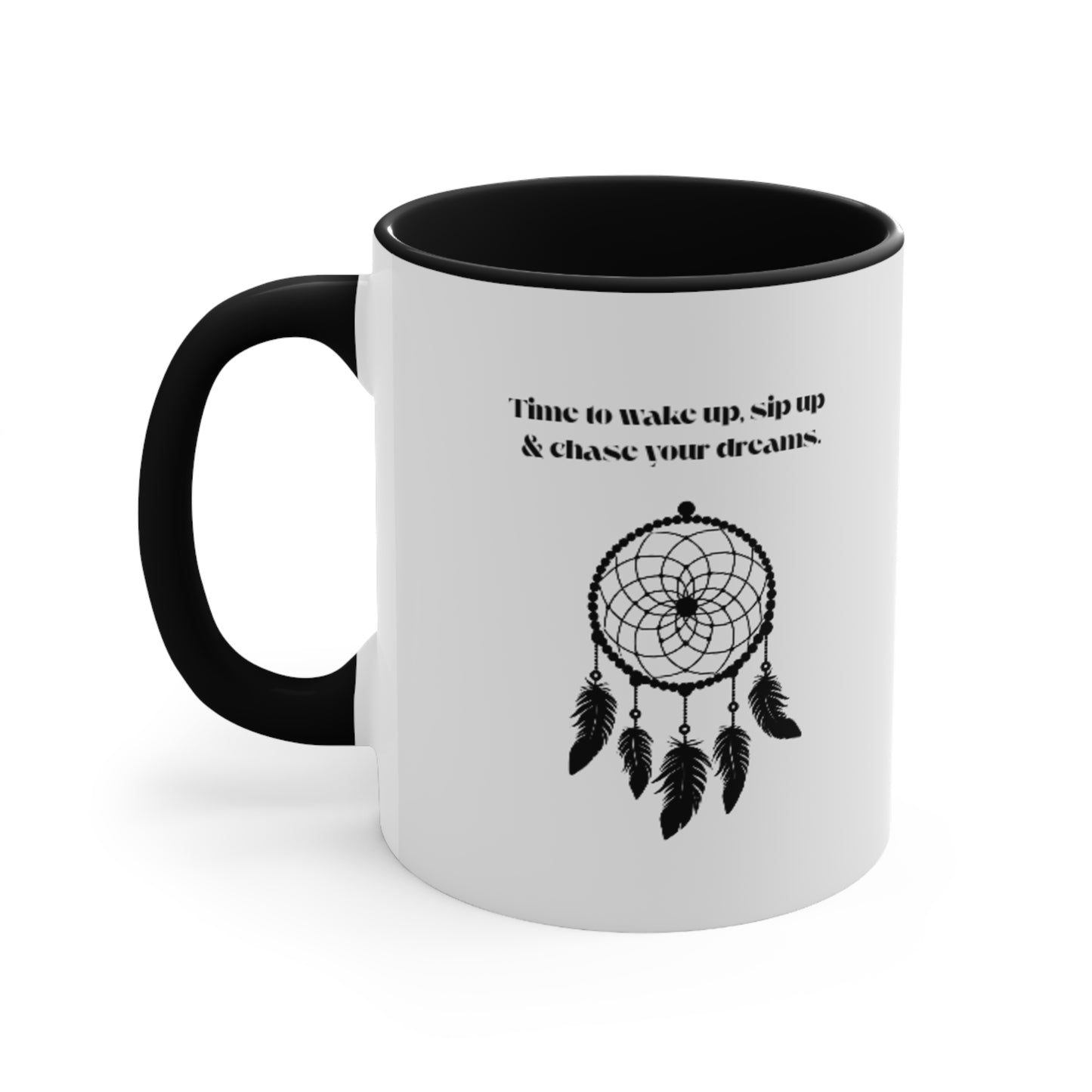 Dreamcatcher Motivational Mug - Colorful Accent, 11oz Coffee Cup for Dreamers