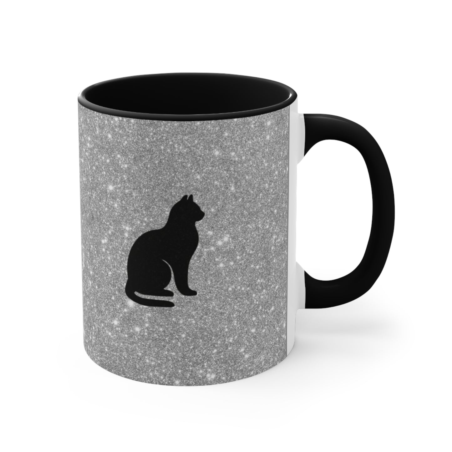Colorful Cat Accent Mug - 11oz Ceramic Cup for Cat Lovers