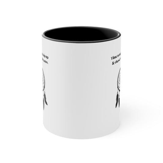 Dreamcatcher Motivational Mug - Colorful Accent, 11oz Coffee Cup for Dreamers