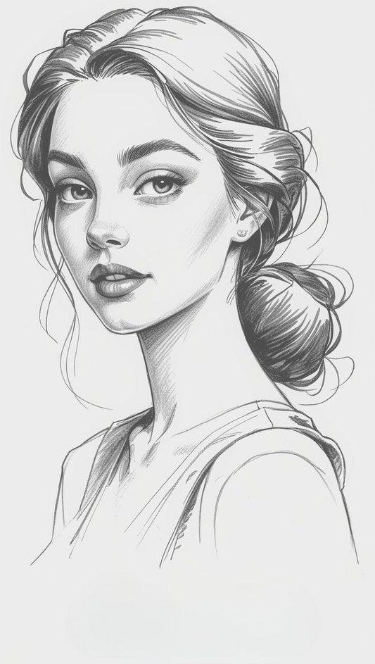 Colouring Portrait Printable PDF Page